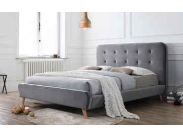 Postel TIFFANY VELVET 160x200 cm šedá