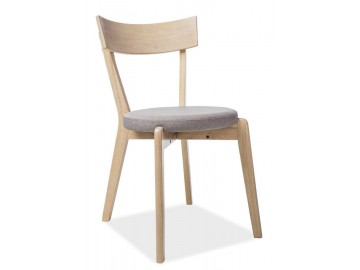 Jídelní čalouněná židle NELSON šedá/dub medový