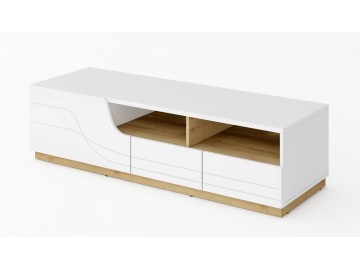 TV stolek 2D1S WAVE b&iacute;l&aacute;/dub riviera