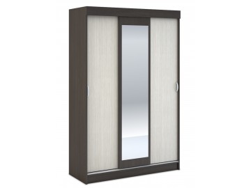 Šatní skříň BASIA 3D WK-551 se zrcadlem belfort/wenge