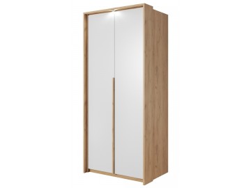 Šatní skříň XELO 100 LED kraft/bílá