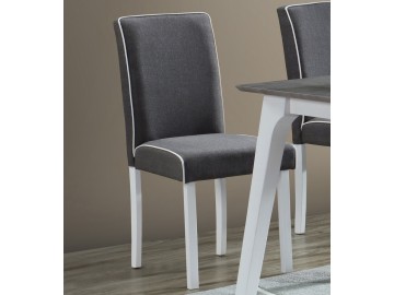 Jídelní čalouněná židle LINIE šedá/bílá