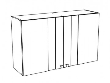 100HS horní skříňka s vitrínou EKO bílá