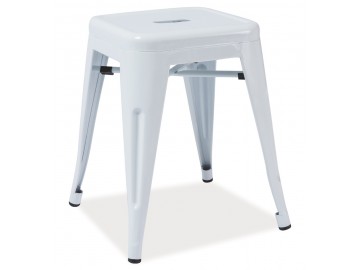 Kovový taburet - stolek SPOT bílá