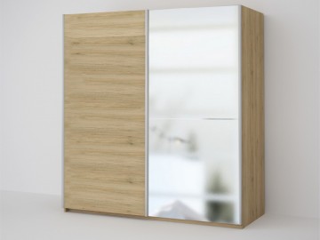 ECO 200 2DL šatní skříň se zrcadlem sonoma