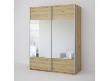 ECO 150 2D2L šatní skříň se zrcadlem sonoma