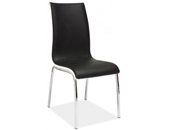 Jídelní čalouněná židle H-135 černá/bílá