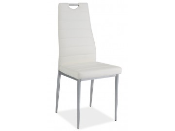 Jídelní čalouněná židle H-260 bílá/chrom