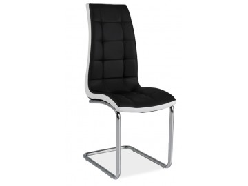 Jídelní čalouněná židle H-103 černá/bílá