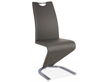 Jídelní čalouněná židle H-090 šedá/ocel