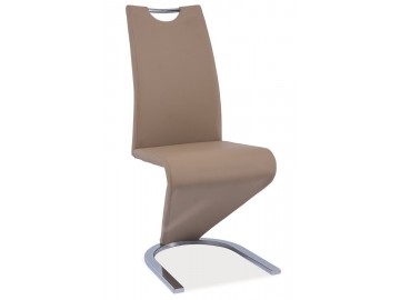 Jídelní čalouněná židle H-090 tmavě béžová/chrom