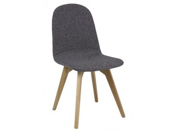 Jídelní čalouněná židle ARES šedá/dub