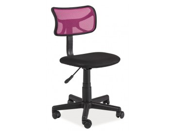 Kancelářská židle Q-014 růžová/černá