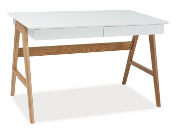 Pracovní stolek SCANDIC B1 bílá/dub