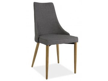 Jídelní čalouněná židle SAND šedá/buk