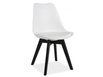 Jídelní židle KRIS II bílá/černá