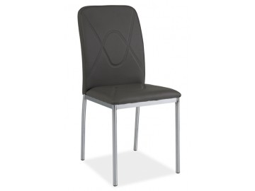 Jídelní čalouněná židle H-623 šedá/chrom