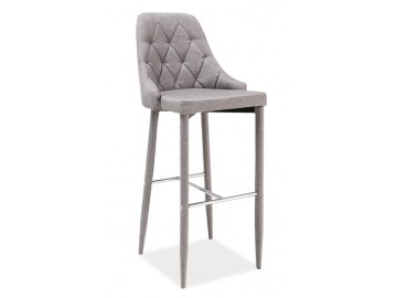 Barová čalouněná židle TRIX šedá