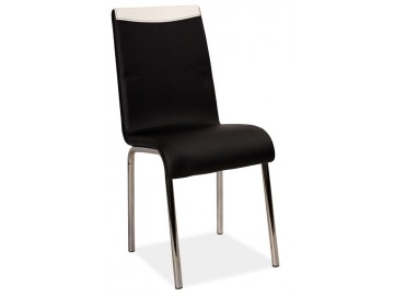 Jídelní čalouněná židle H-161 černá/bílá