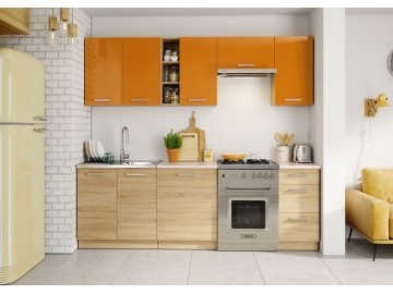 Kuchyně LENA 240 oranžová/sonoma