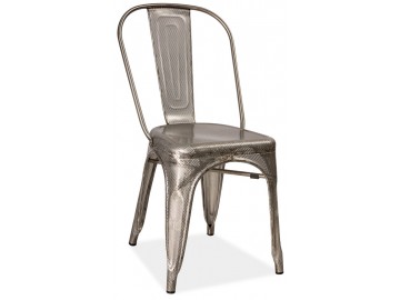 Jídelní kovová židle LOFT perforovaná ocel