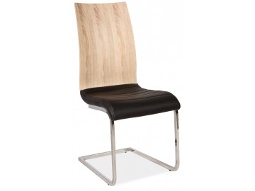 Jídelní čalouněná židle H-791 černá/dub sonoma
