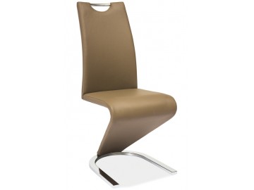 Jídelní čalouněná židle H-090 cappuccino/chrom