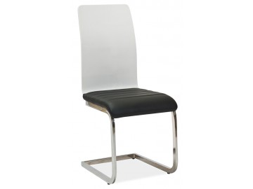 Jídelní čalouněná židle H-791 černá/bílá