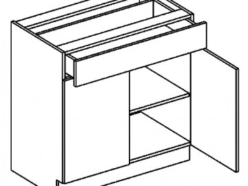D80/S1 dolní skříňka se zásuvkou MORENO grafit bis