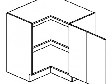 DRPP d. skříňka rohová PREMIUM de LUX 80x80 cm olše