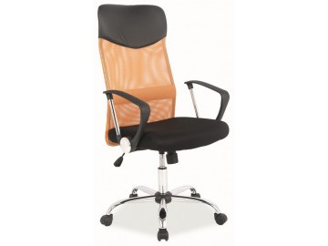 Kancelářská židle Q-025 oranžová/černá