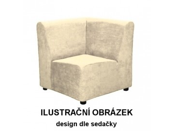 Rohový díl DALLAS kůže k sestavení sedačky na míru