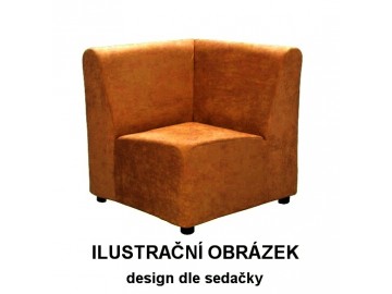 Rohový díl SONIA kůže k sestavení sedačky na míru
