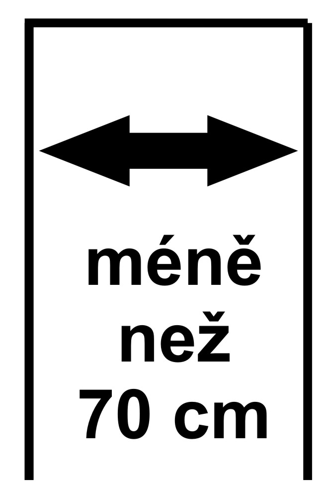 Méně než 70 cm