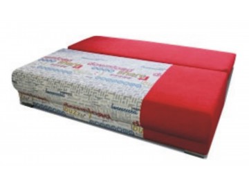 Pohovka Futon oranžový květ
