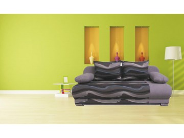 Futon šedá vlnky Futon šedá vlnky
