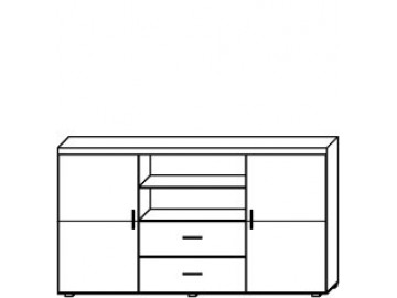 Komoda Samir R5 švestka/crem