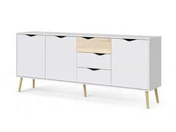 Komoda Retro 454 b&iacute;l&aacute;/dub
