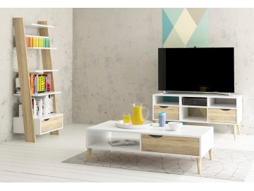 Komoda Retro 454 b&iacute;l&aacute;/dub