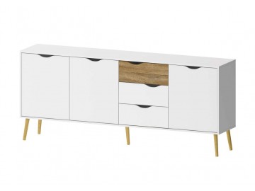 Komoda Retro 454 b&iacute;l&aacute;/dub