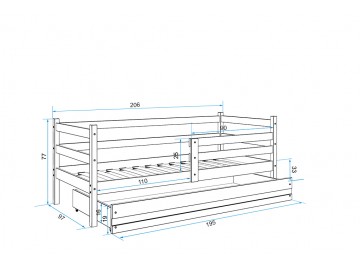 Postel Norbert 90x200 bílá