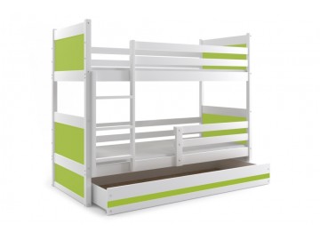 Patrová postel Riky bílá/zelená