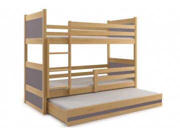 Patrová postel Riky borovice/bílá
