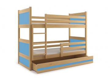 Patrová postel Riky borovice/modrá