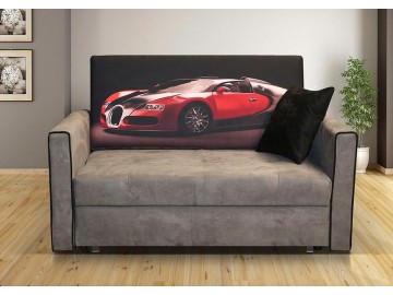 Rozkládací křeslo Vivian II šedá/auto