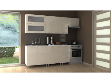 Kuchyňská linka Nadine MDR 180/240 jasmín lesk