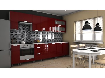 Kuchyňská linka Biodera RLG 300 bordo lesk Kuchyňská linka Biodera RLG 300 bordo lesk