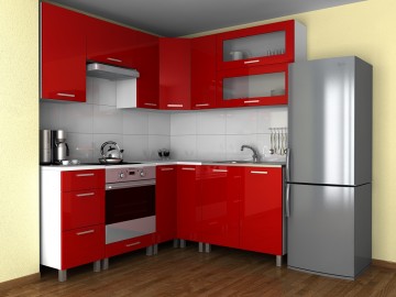 Kuchyňská skříňka Natanya SZ40 3SZ červený lesk