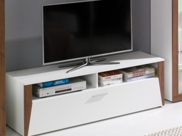 TV stolek Piass bílá/ořech