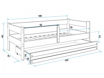 Postel Hulk 80x160 borovice